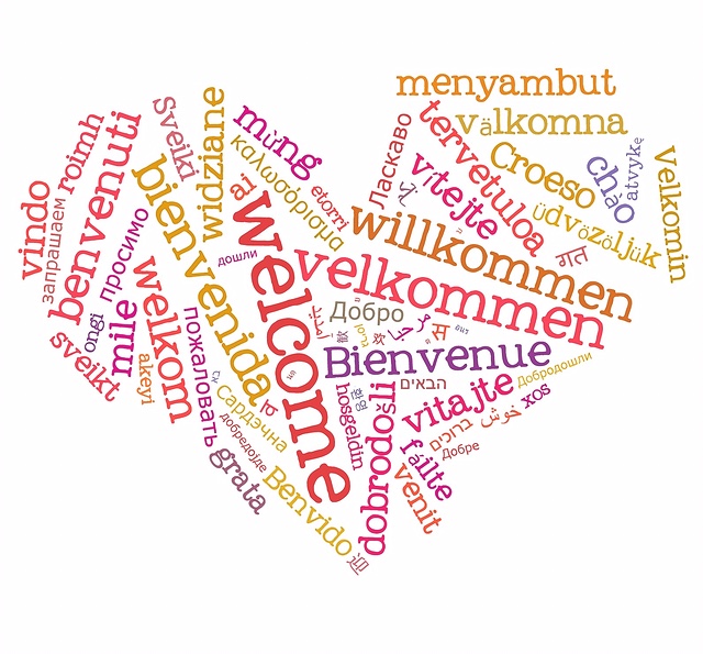 willkommen verschiedene Sprachen